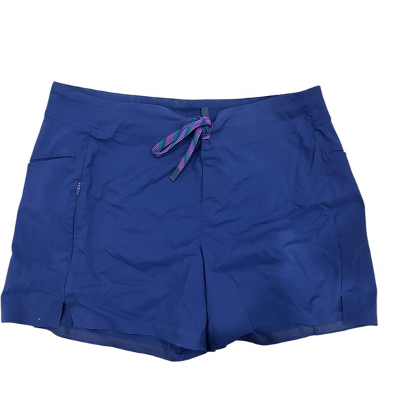 Title Nine 4” Incrediboardie Mid Rise Blue Boardshorts Size 10 - Picture 1 of 10